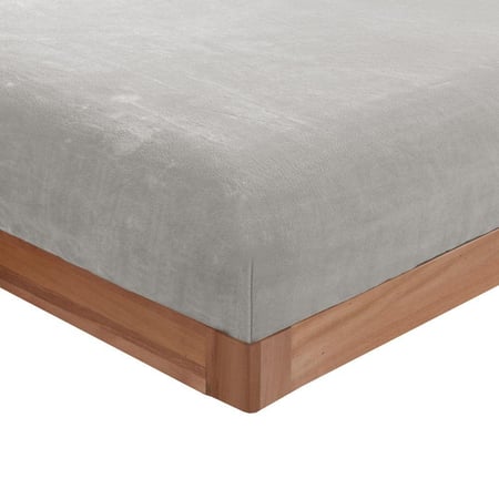 مفرش دفء شتوي مخمل مفرد ونص-4قطع لون رمادي