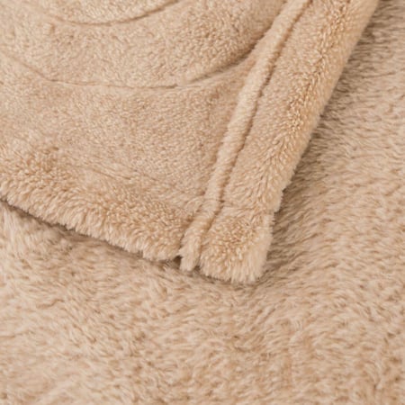 بطانية رود مخمل مزدوج-لون بيج