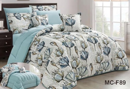 مفرش صيفي مزدوج مشجر-8قطع