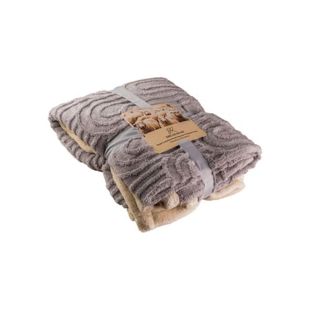 بطانية توليب – مزدوج مخمل فرو لون رمادي