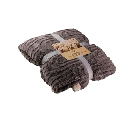 بطانية توليب – مزدوج مخمل فرو لون رصاصي غامق