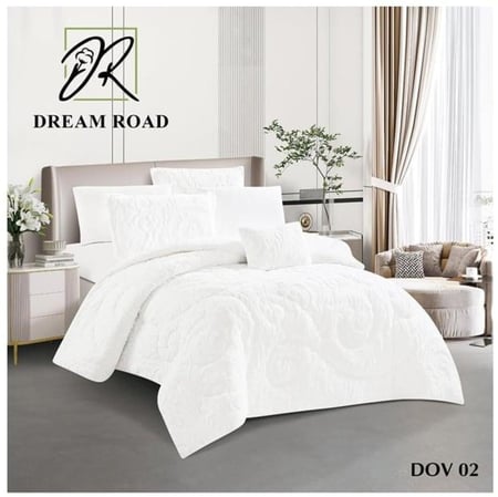 مفرش دوڤ مزدوج شتوي مخمل فرو7 قطع