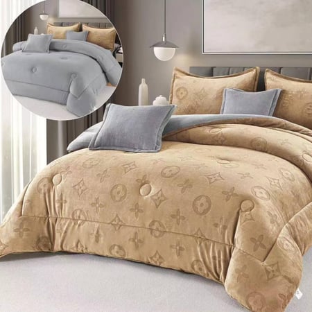 مفرش مفرد ونص مخمل-4قطع