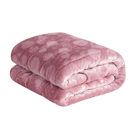 مفرش مارشميلو  أطفال شتوي لون وردي- 3 قطع