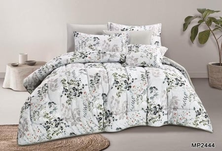 مفرش مفرد ونص صيفي 4 قطع لون سكري