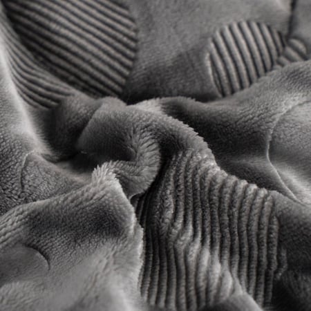 مفرش مارشميلو أطفال شتوي لون رصاصي غامق - 3 قطع