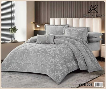 مفرش يارامفرد ونص شتوي مخمل-5قطع