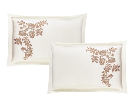 مفرش عنود مزدوج مطرز— فاخر (8 قطع