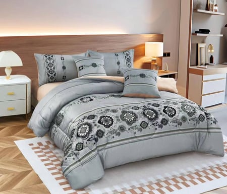 مفرش رولا شتوي مخمل مزدوج-6قطع