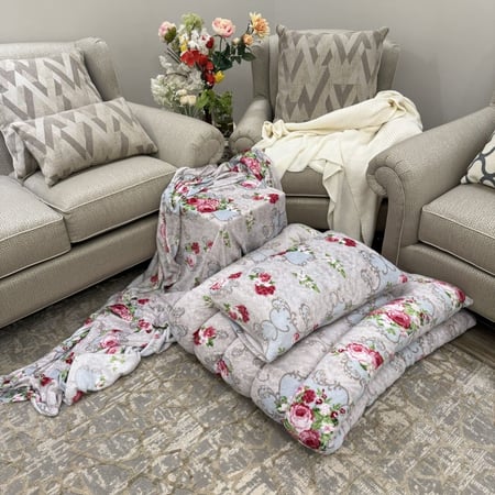 بكج الضيوف الشتوي لون  رمادي مشجر