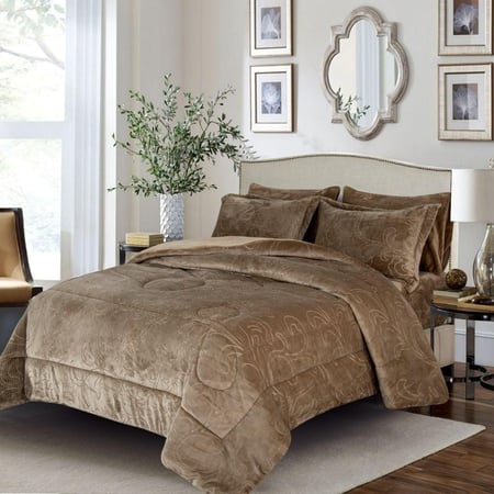 مفرش شتوي مفرد ونص مخمل 4 قطع - سوفت