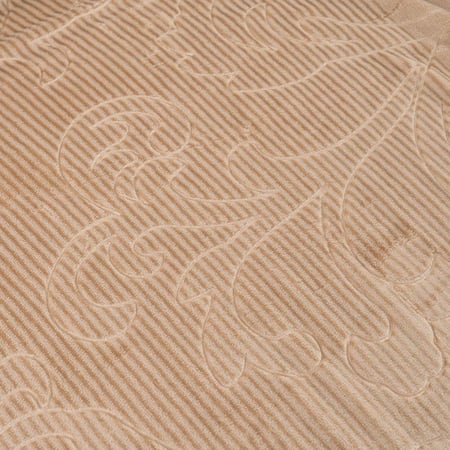 بطانية رود مخمل مفرد ونص-لون بيج