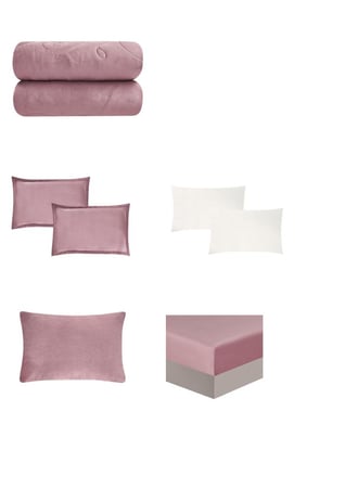 مفرش شتوي مزدوج مخمل فرو 7قطع - أونيكس