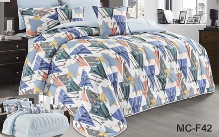 مفرش صيفي مزدوج مشجر-8قطع