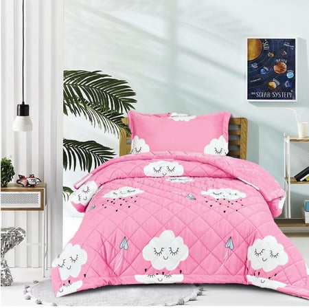 مفرش شتوي أطفال مضغوط مخمل فرو 3 قطع