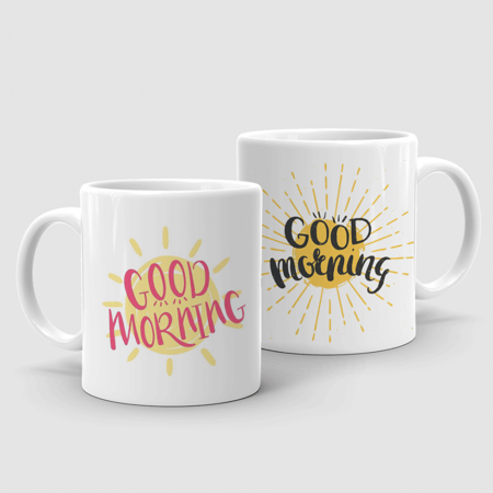 كوب بطبعة مختلفه من الجهتين | صباح الخير