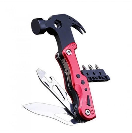 شاكوش متعدد الاستخدامات للتخييم ( 12 في 1 )