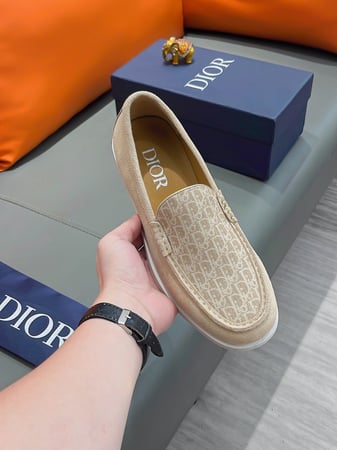 حذاء ديور لوفر مخمل وقماش