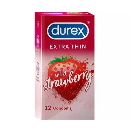 ديوركس واقي ذكري نكهة فراولة 12 قطعة