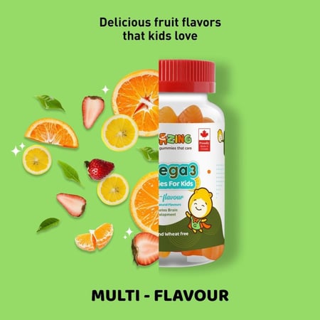 جاميزنج حلوى أوميجا 3 للأطفال من متجر ديم كير الطبية للعناية بالطفل