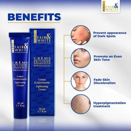 فير اند وايت كريم اكسكلوزيف أفضل كريم لعلاج التصبغات  من ديم كير
