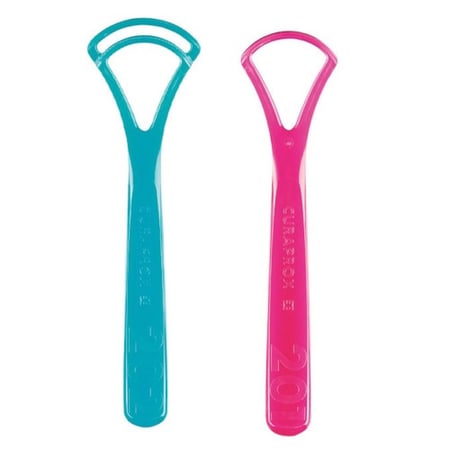 آداة Curaprox تنظيف اللسان المزدوجة أزرق مزدوج-وردي مفرد