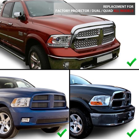 طقم شمعات امامية ليد بروجكتور رام من 2009 الى 2023 شامل الشحن والضريبة مستودع اقليمي