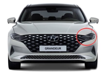 2020 -2021  شمعة ازيرا يسار جهة السائق  اصلي وكاله شامل رسوم الشحن والضريبة  LAMP ASSY-HEAD,LH Part Number: 92101G8500 (92101-G8500)