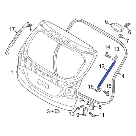 مساعد شنطه خلفيه كهربائي يمين جهة الراكب  سنتافي 2014-2020 اصلي وكالة شامل رسوم الشحن والضريبة
