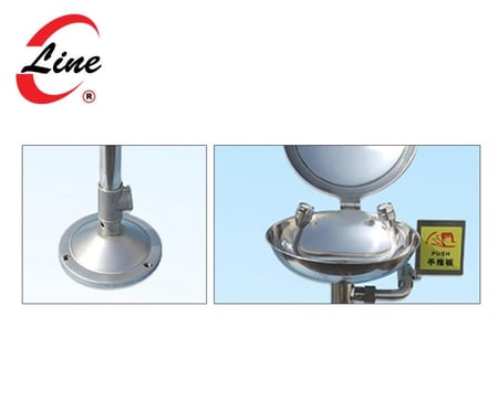 ستاند غسيل العيون بغطاء -S.S304