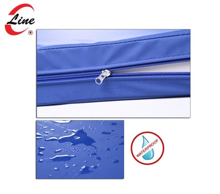 غطاء مرتبة - ازرق مضاد للبكتـريا مقاوم للماء و السوائل - مزود بسستة