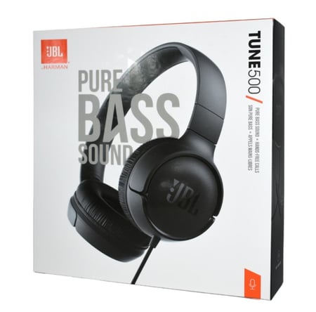 سماعة رأسية سلكيه تون 500 JBL جي بي ال - اسود
