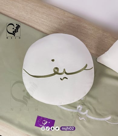 مخده عشبي و زيتي تطريز على مخدات