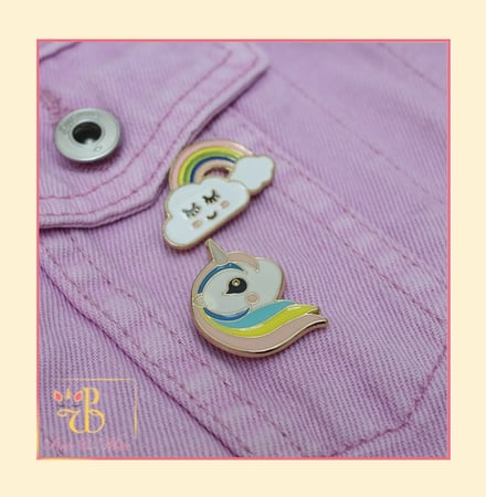 بروش قوس قزح وسحابه Rainbow Brooch