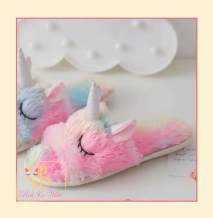 سليبرز يونيكورن مفتوح Open Unicorn Home Slippers