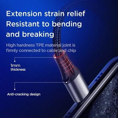 كيبل شحن ايفون joyroom يدعم الشحن السريع