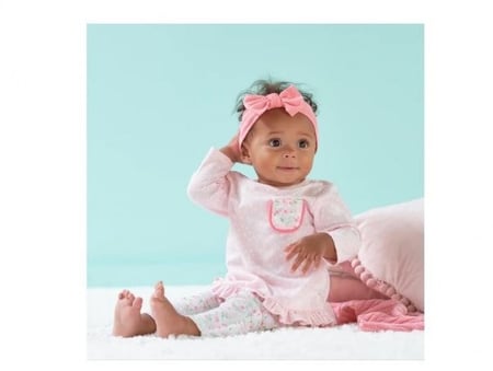 بدله بنااتي بلوزه اكمام + لقنز  Lama قطن عضوي ماركة  Just Born