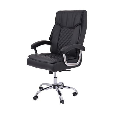 كرسي دوار جلد اسود من كاما  DTKXH-9241