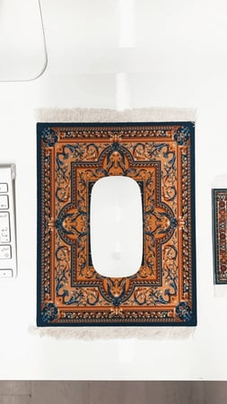 ماوس باد سجاد بنفسجي مزخرف