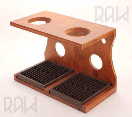 ستاند خشبية للترشيح V60 ذات فتحتين