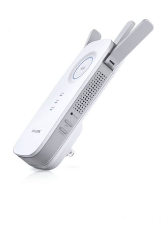 مقوي شبكه موسع نطاق الواي فاي AC1750 1750 ميجابت في الثانية أبيض رقم الموديل: RE450