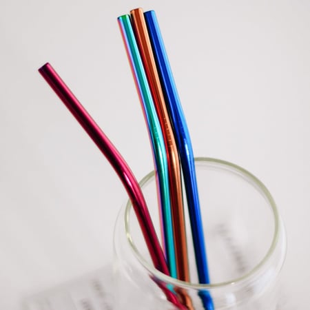 مزاز ستانلس ستيل منحني مزاز بالانجليزي مزاز عصير شفاط سترو مصاص