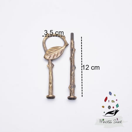 342 - حامل الكعكة بشكل ورق شجر برونز ( طبقتين )
