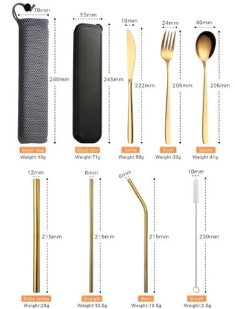 ملعقة وشوكة وسكين ومزاز