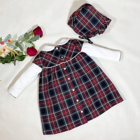 فستان قطني مع قبعة