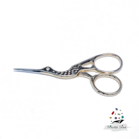 231 - مقص طائر اللقلق - لون ذهبي