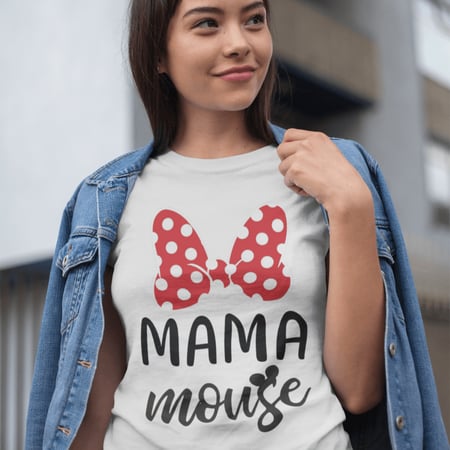 طقم تيشرت الأم والابنة ميني ماوس وماما ماوس