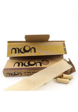 ورق مون طويل مع فلاتر جاهزة moon Rolling Papers with 32 Pre-Roll