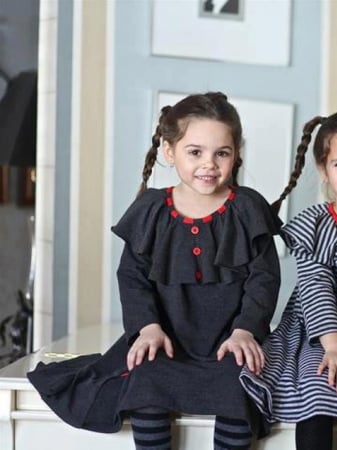 فستان رصاصي غامق