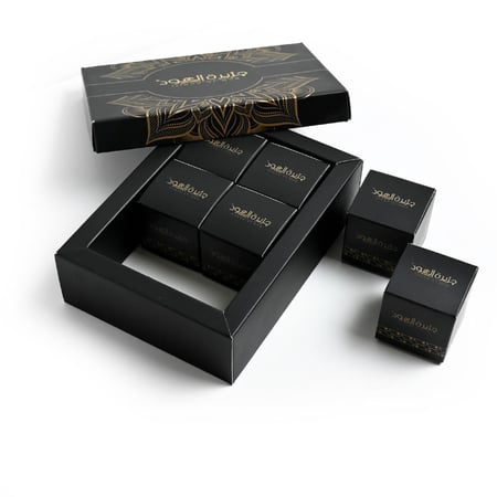 توزيعات بوكسات ( نانو مسك + 3 قطع رقائق ) ( 6 حبات - نصف درزن )